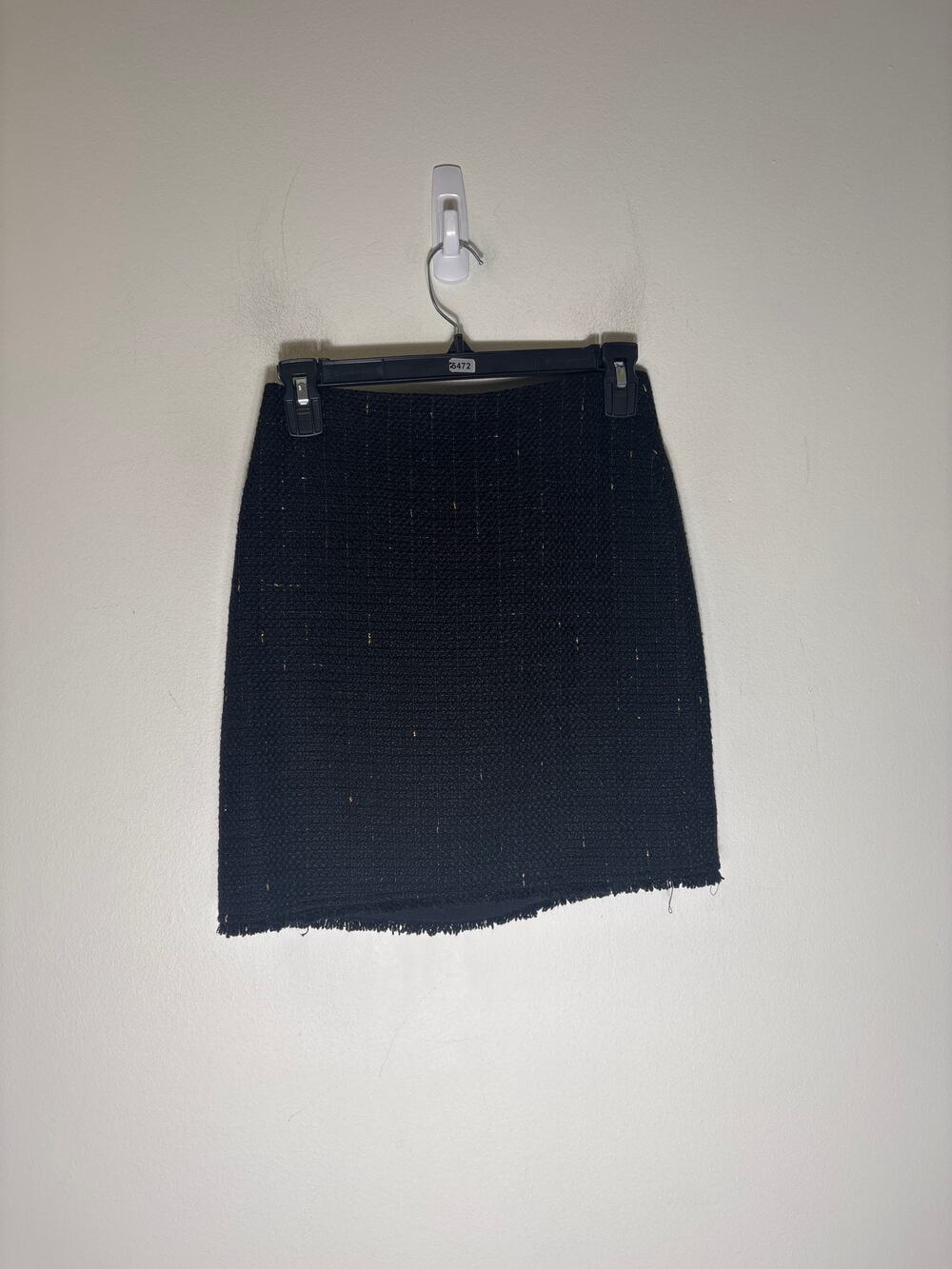 Holly Bracken Black Gold Tweed Mini Skirt Sz XS